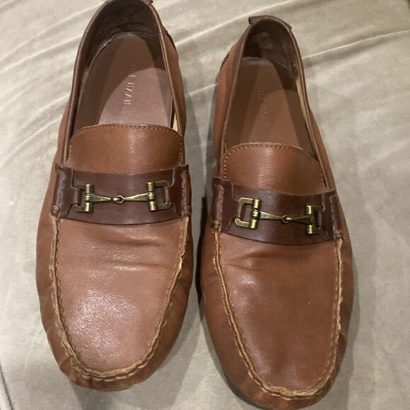 Cole Haan Brown Leather Slip On Loafer Shoes Size 13 Medium main image 4